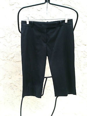 BCBG MAX AZRIA BLACK LONG SHORTS/CROPPED PANT COTTON/POLY SIZE 4 