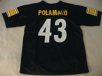   SIZE XL18/20 PITTSBURGH STEELERS TROY POLAMALU #43 REEBOK JERSEY NWT