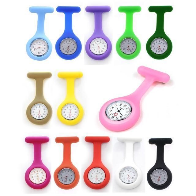 Top Silicone Nurses Medical Doctors Watch Brooch Tunic Fob Mixcolor 