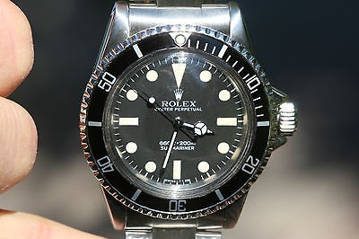 ROLEX VINTAGE SUBMARINER STEEL 5512 NO DATE WITH ORIGINAL WARRANTY 