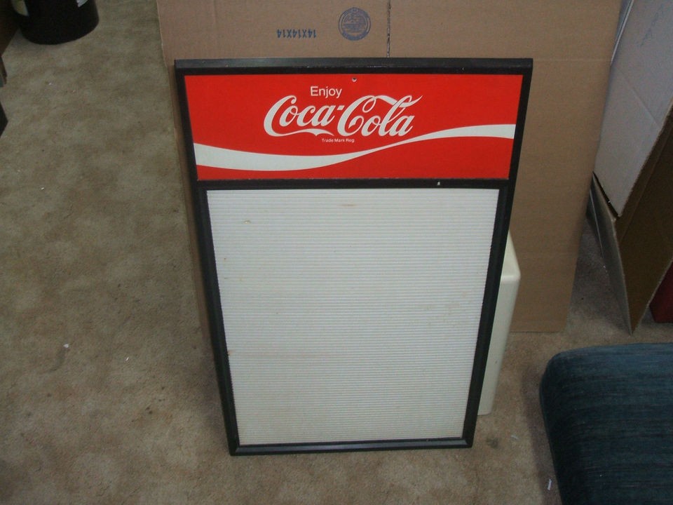 vintage coca cola menu board framed size 28 x 17