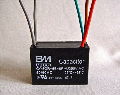 ceiling fan capacitor cbb61 5uf 5uf 5uf 5 wire autorized