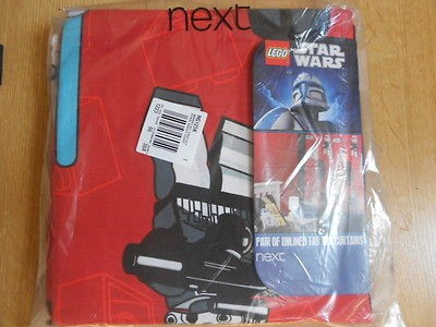 next star wars lego tab top curtains 53 x 54