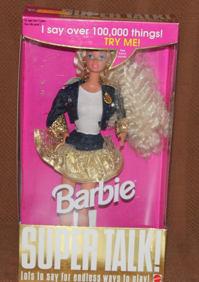 mattel toys super talk blond barbie doll 12290 time left