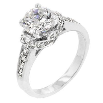 antique style engagement rings in Diamond