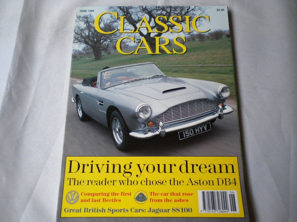   Cars June 1994   Aston Martin DB4 Convertible   VW Beetle 1947 & 1978