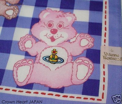 Rare New Vivienne Westwood Handkerchief / Mini Scarf Bear Blue 