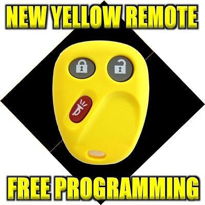 NEW CUSTOM YELLOW GM CHEVY GMC REMOTE KEY KEYLESS ENTRY FOB 