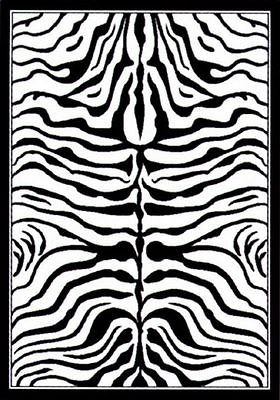 Animal Prints Zebra Area Rug 3 10 x 5 7 Black And White Carpet