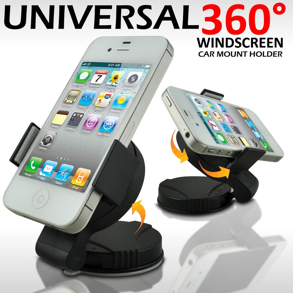 360° WINDSCREEN MINI CAR MOUNT HOLDER CRADLE FOR VARIOUS APPLE MOBILE 