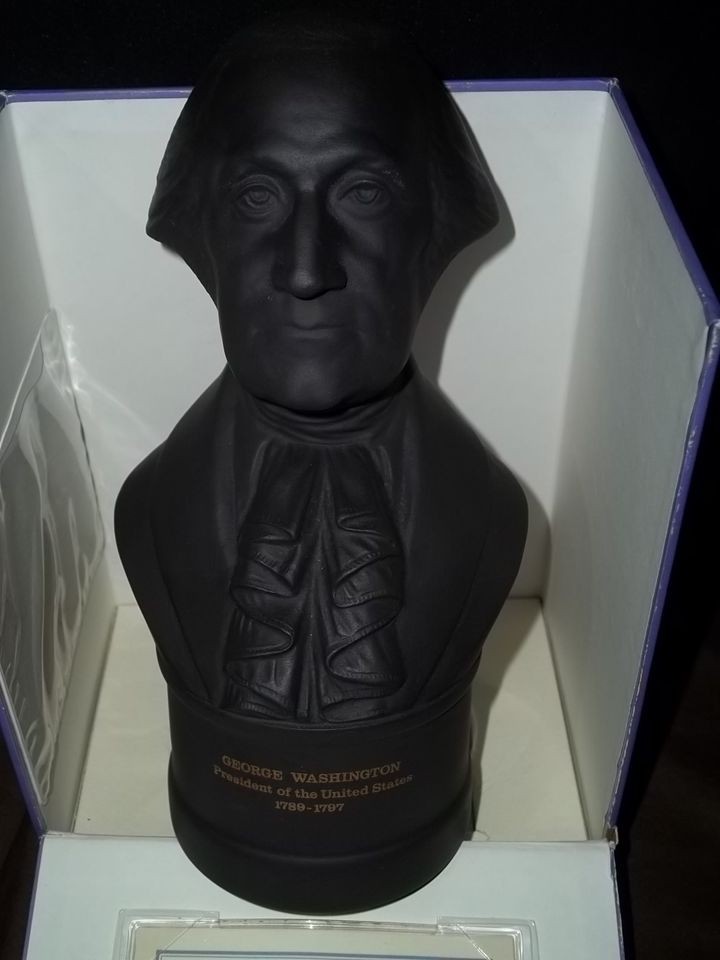 Wedgwood GEORGE WASHINGTON BLACK BASALT LIMITED EDITION BUST WITH BOX 