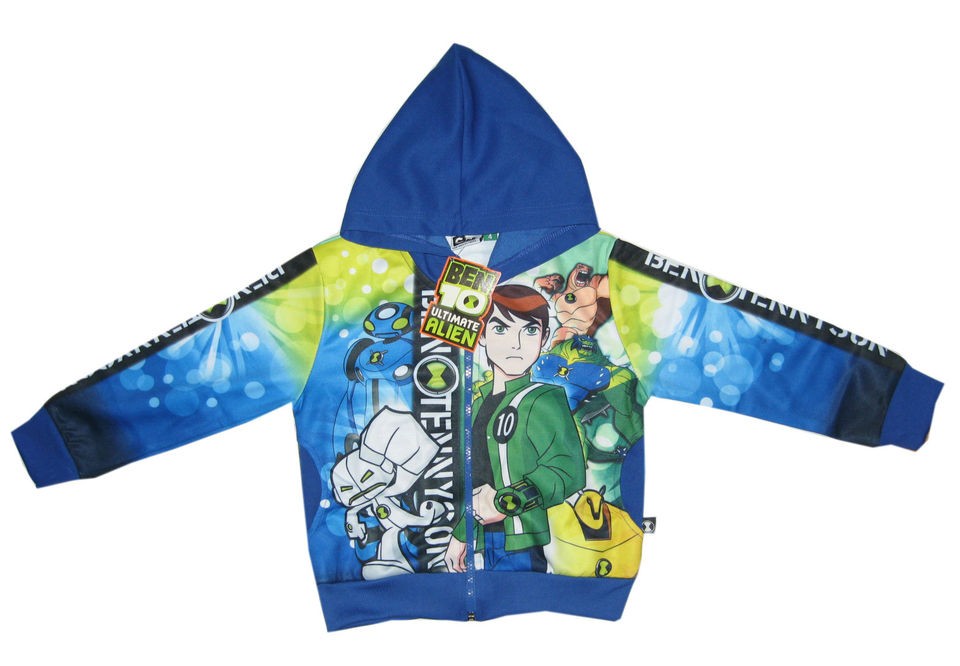 986 NWT BEN 10 ULTIMATE ALIEN windbreaker hooded jacket XS 3 4 yrs 