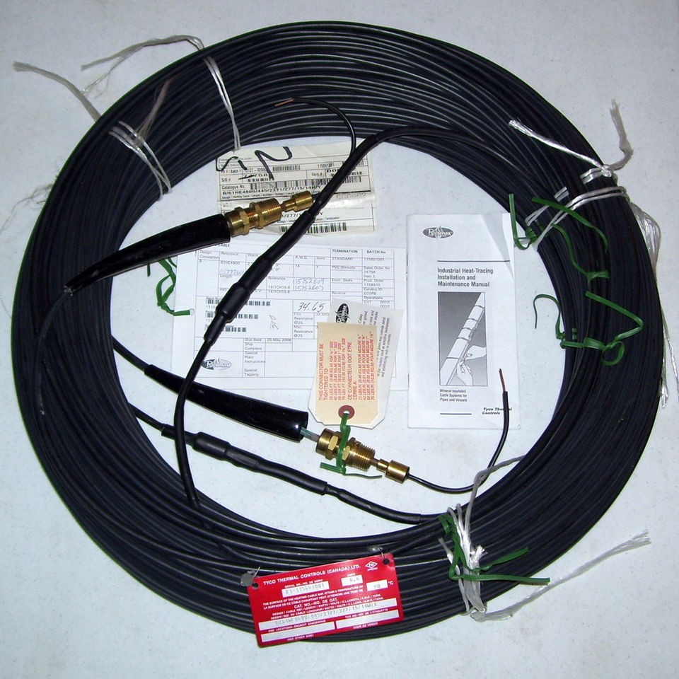 NEW PYROTENAX 61HE4800 HEATING CABLE SER# F1 115891001 277V, 8.6 AMP 