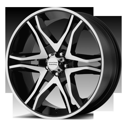 20 Wheels Rims American Racing Mainline Gloss Black Mustang Edge 