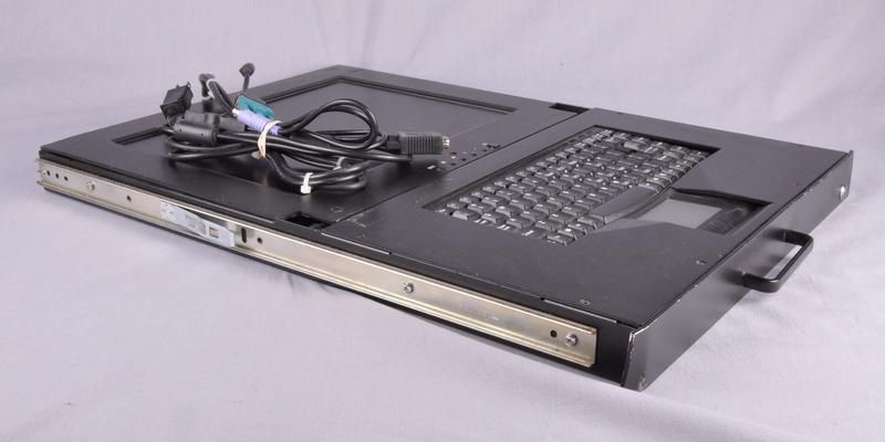 1U Rackmount KVM Console 15 LCD Serial Keyboard Mouse