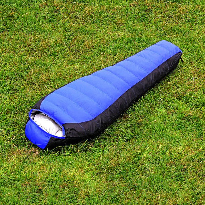 NEW  22F 7 BLUE MUMMY DUCK DOWN Sleeping Bag Winter Mountain Camping 