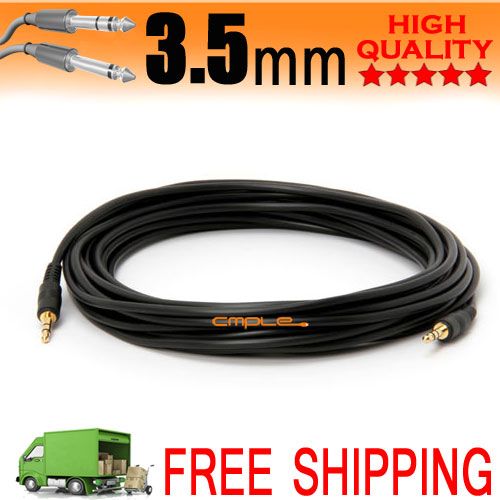 25 ft 1 8 Mini Jack Audio Cable Male Stereo 3 5mm M M Aux Auxiliary 