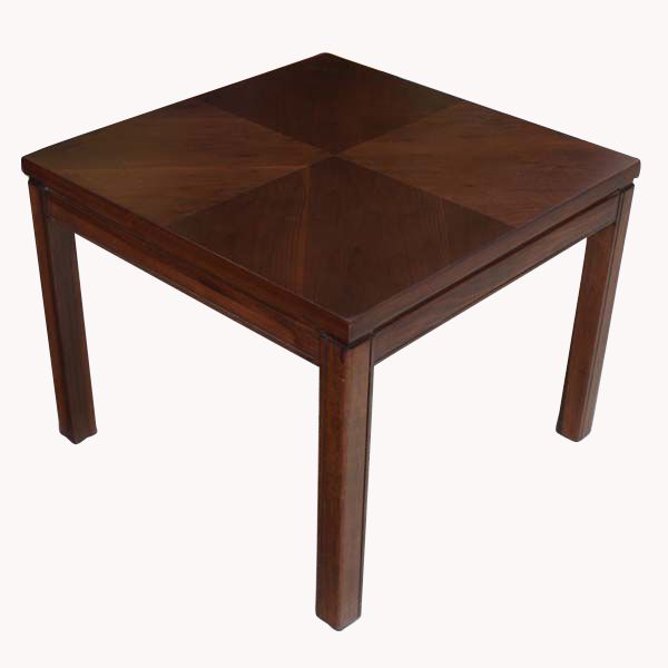 28 Square Vintage Lane Walnut Parquet Low Side Table