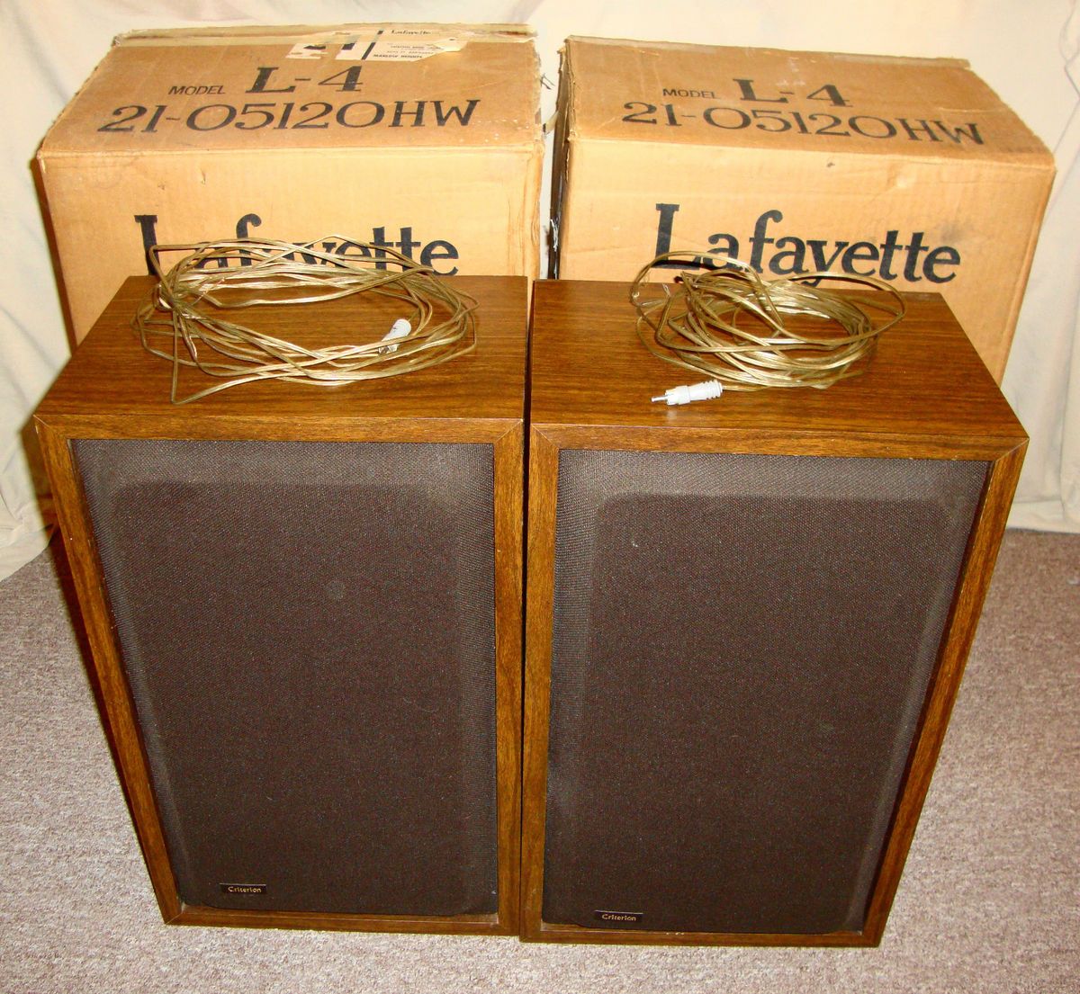 LAFAYETTE CRITERION L 4 VINTAGE SPEAKERS 3 SPEAKER 3 WAY SYSTEM IN 