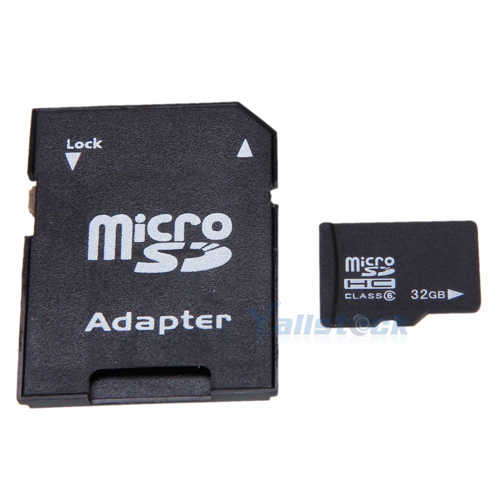 32G 32GB High Capacity Micro SD SDHC TF Flash Memory MicroSD Card + SD 