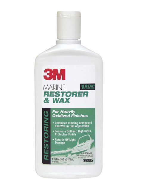 3M Marine Restorer and Wax Removes HEAVY Oxidation, 16oz Rubbing 