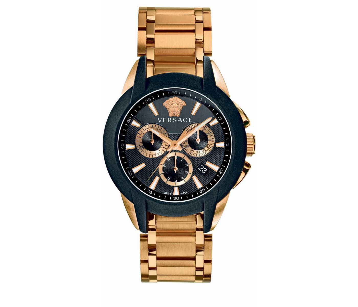 Versace Watch Character Chrono M8 IP 4N Blackdial IP 4N Brac Italian 