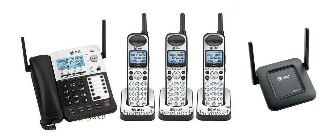 At T SB67138 4 Line 3 Cordless Phones SB67128 Repeater