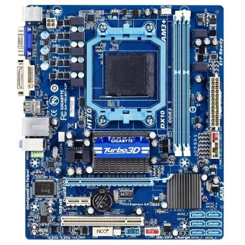 Gigabyte GA 78LMT S2P AMD 760G+SB710 Chipset DDR3 1333 AM3+ Micro ATX 