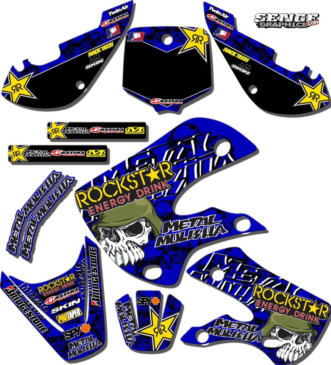   1997 1998 1999 2000 2001 YZ 80 Graphics Kit Yamaha YZ80 Dec