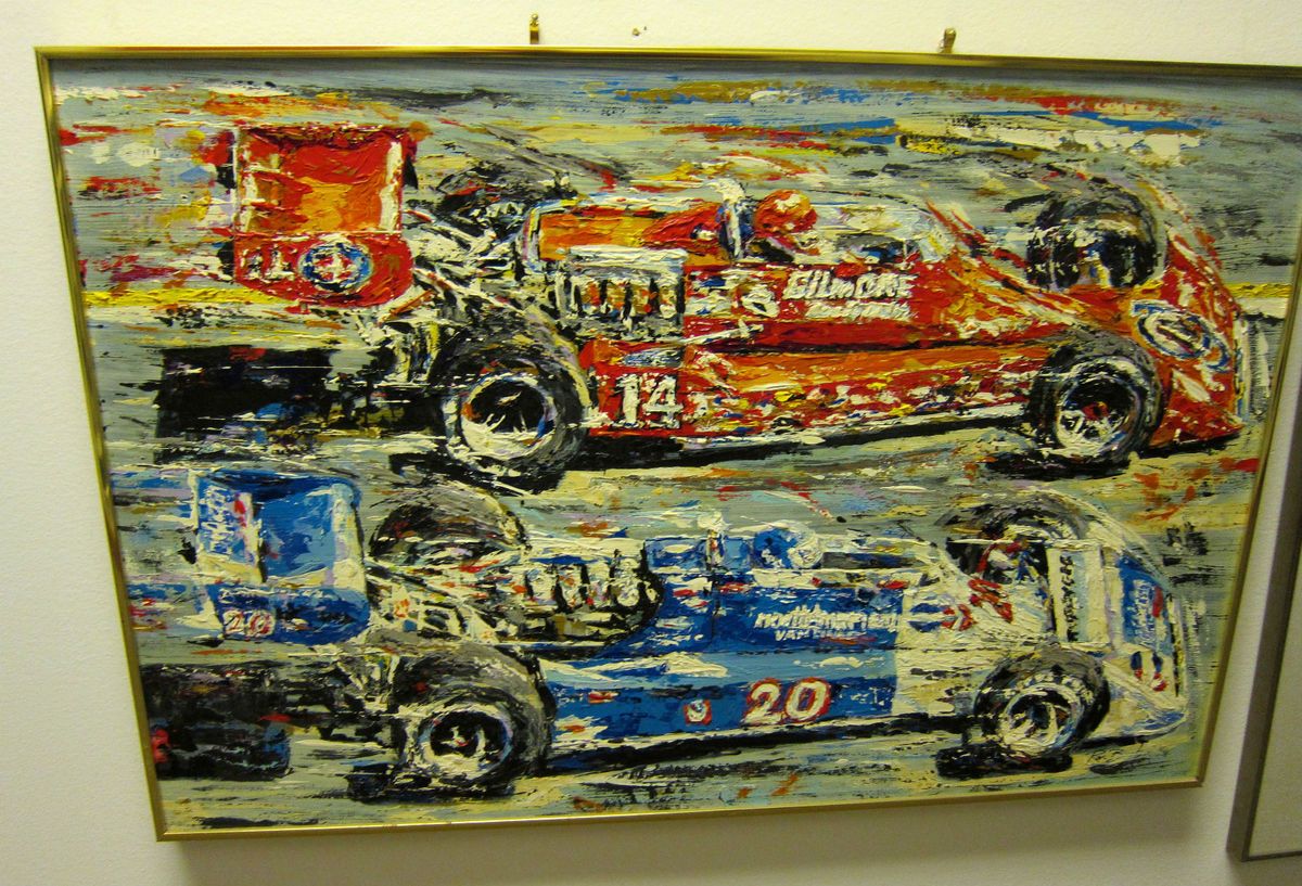 Foyt Gordon Johncock Indy 500 Ron Burton Original Painting