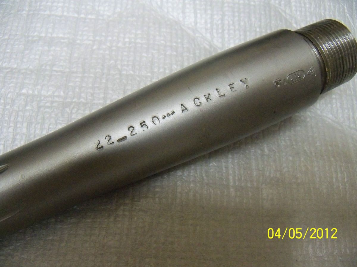 Stainless Fluted Bull Barrel in 22 250 Ackley Improved