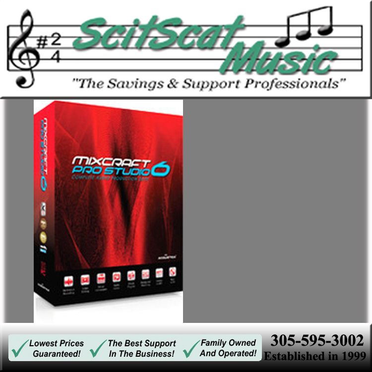 New Acoustica Mixcraft Pro Studio 6 Multi Track Recording Suite Serial 