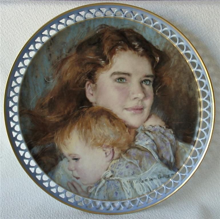   Ed COLLECTOR PLATE ALEXANDRA & AMY ARTIST ADDIE HEESEN COOPER COA 1985