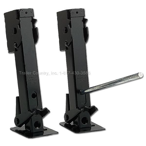    CARGO UTILITY TRAILER STABILIZER SWING DOWN ADJUSTABLE JACKS PAIR 2