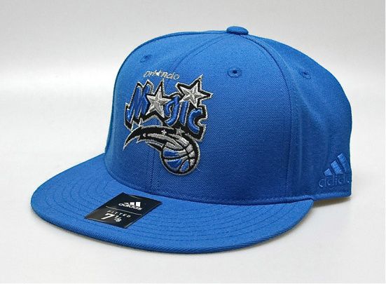   Orlando Magic Flat Bill Fitted Cap Embroidered Adidas 7 1 8 Hat