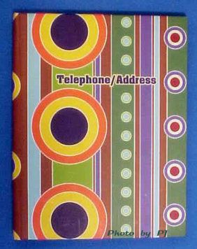 Dayrunner Classic Hard Cover Address Phone Book Small Hippie Retro 