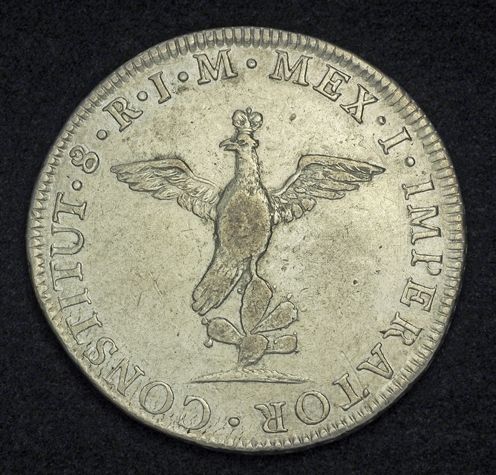 1822, Mexico, Emperor Agustin Iturbide. Large Silver 8 Reales Coin.