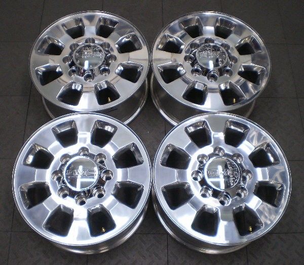 Full set of four (4) wheels from a used 2011 2012 GMC 2500/3500