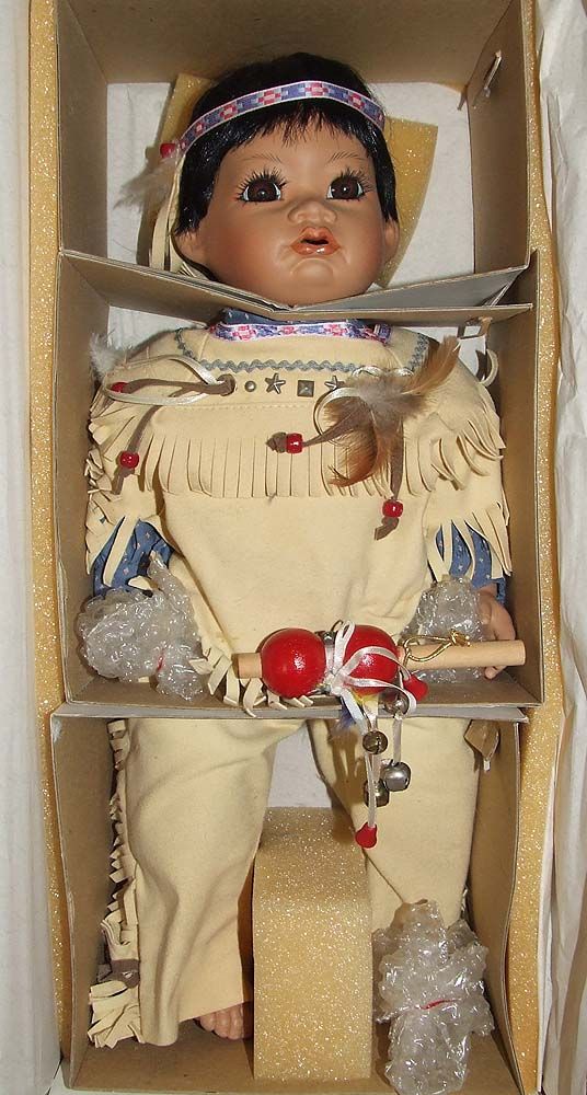 VAL SHELTON NATIVE AMERICAN BLUE SKY DOLL PORCELAIN ED. #1333 TINA 