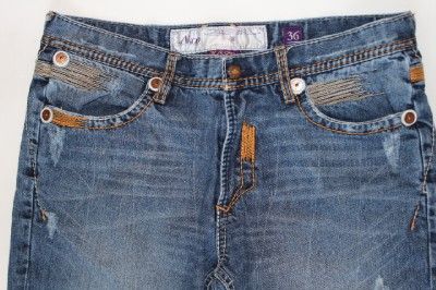 Akoo Jeans by Rapper TI 36 x 33 Destroyed Flap Pockets RARE A King of 