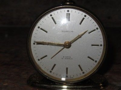 Shelf Alarm Clock 15 Jewels Swiss Mzade. Brass. Runs excellent, alarm 