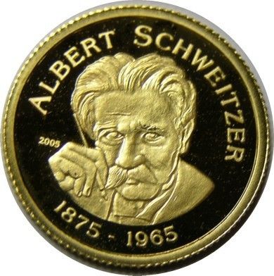 Elf Benin 1 500 Francs 2005 Gold Proof Albert Schweitzer