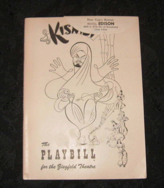 Playbill Kismet Alfred Drake Doretta Morrow Tickets enV