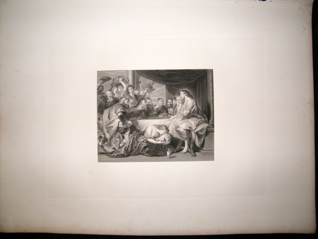 After Rubens 1854 LG Folio Steel Engraving Mary Anointing The Fleet of 