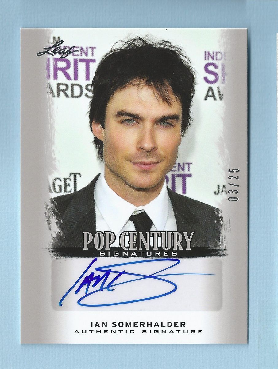 IAN SOMERHALDER 2012 LEAF POP CENTURY SIGNATURES AUTOGRAPH AUTO 25