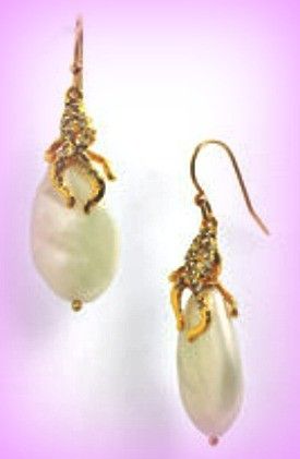 Alexis Bittar Elements Vine Capped Pearl Earrings Retail $125 00 