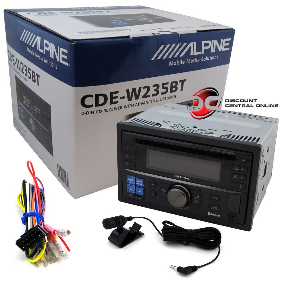 ALPINE CDE W235BT CAR DOUBLEDIN STEREO  WMA CD RECEIVER W 