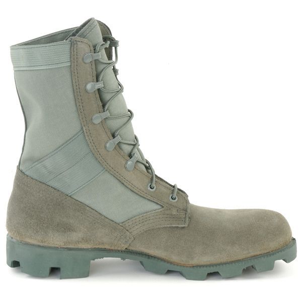 ALTAMA 8 Tall Lace Up Panama Boots Sage Green Leather and Cordura 