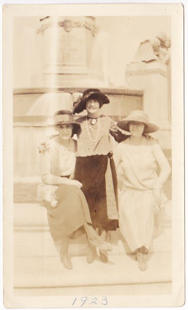 Writing on back July 1923 Denver, Colo.   middle one Mrs Mary Tulloch 