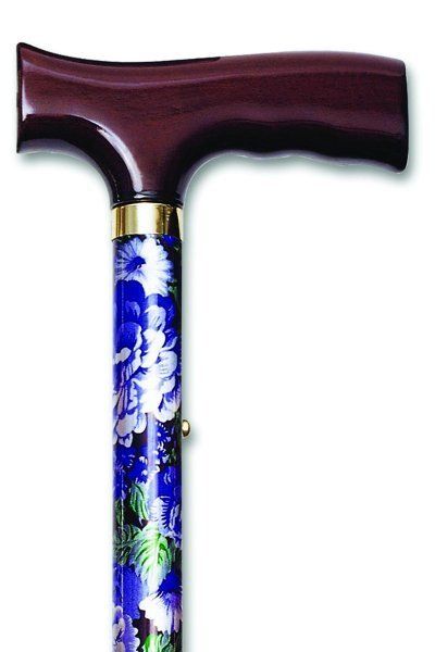 Mauve Floral Womens Aluminum Travel Folding Cane